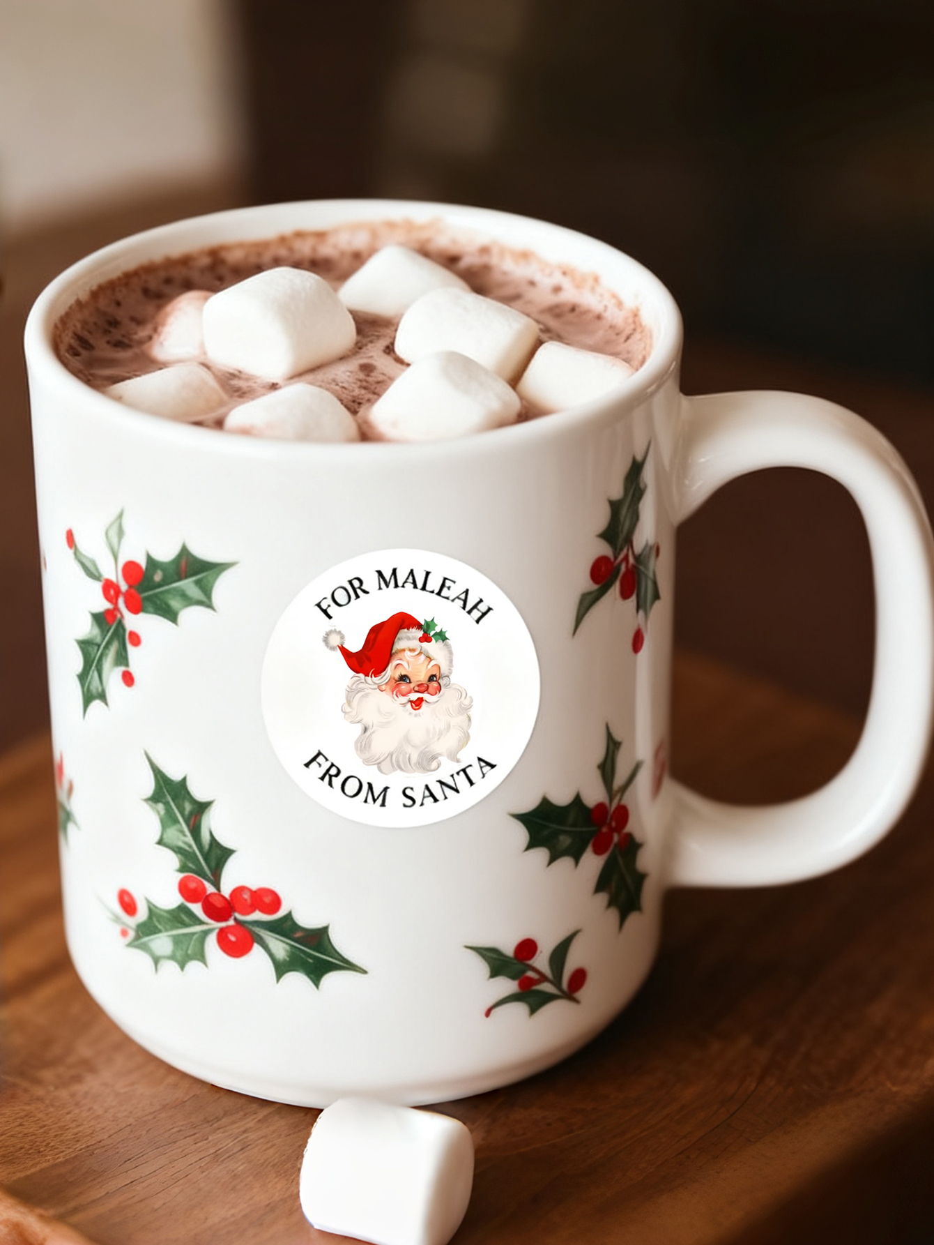 Customize personalized Santa Claus stickers